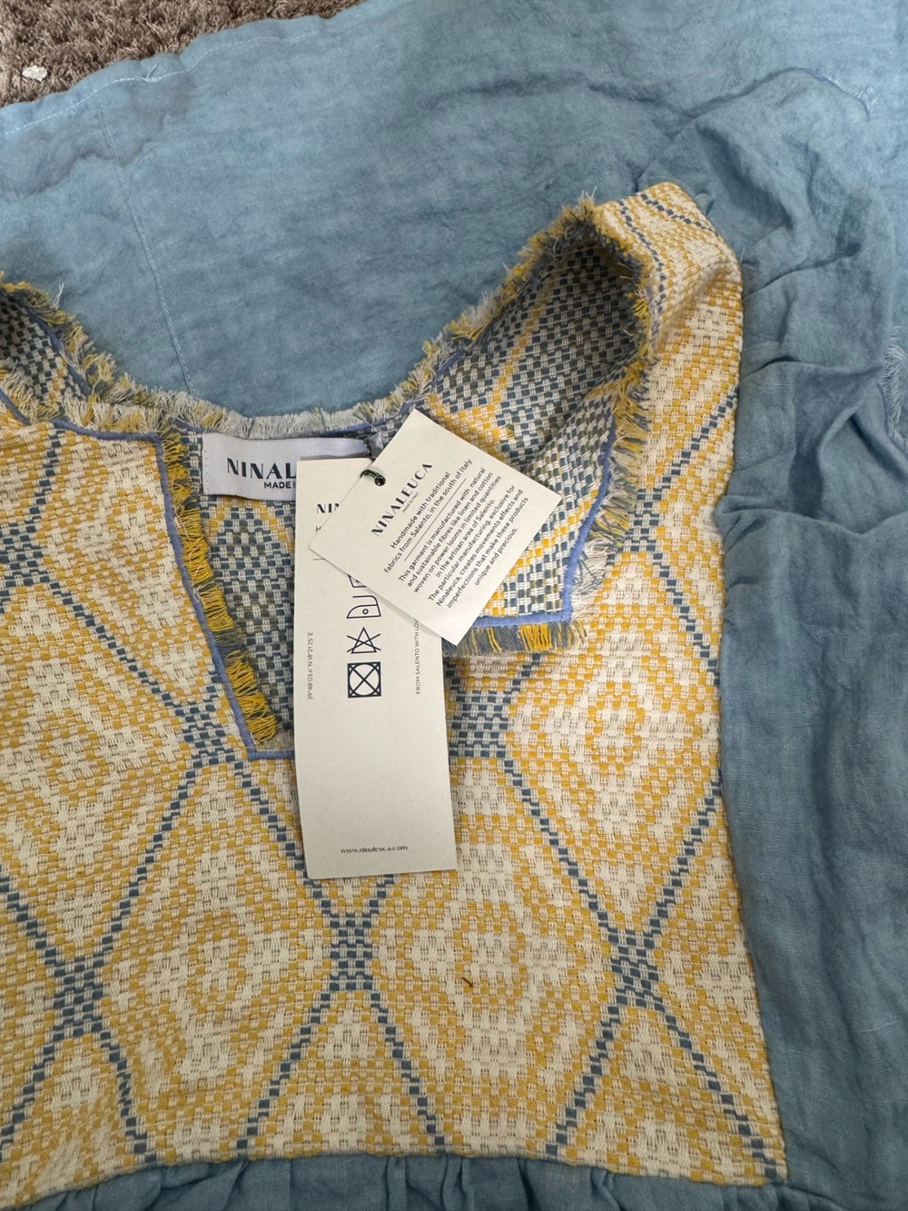Nina Leuca Blue Short sleeveless dress - Picture 5 of 5
